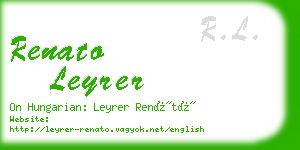 renato leyrer business card